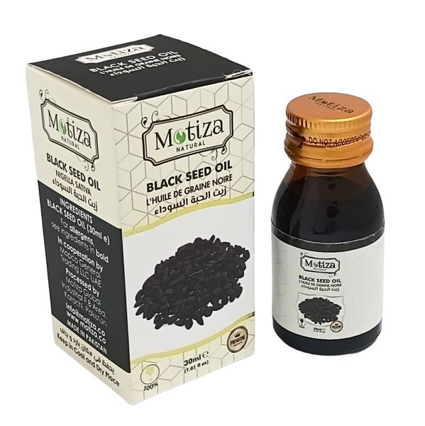 Motiza Natural Black Seed Oil (Nigella Sativa) - 30ml | Cold-Pressed