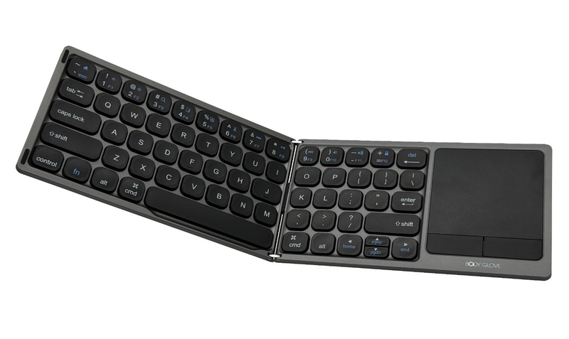 Body Glove Wireless Folding Hinge Keyboard With Touchpad - Black