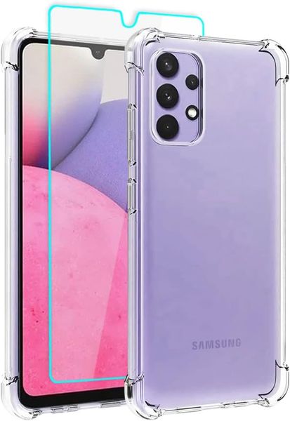 Clear Case &amp; Screen Protector Compatible with Samsung Galaxy A13 4G/5G