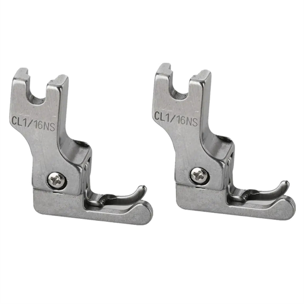 2 Pcs Narrow Guide Lockstitch Sewing Machine Feet Cr1 / 32Ns(0.1)