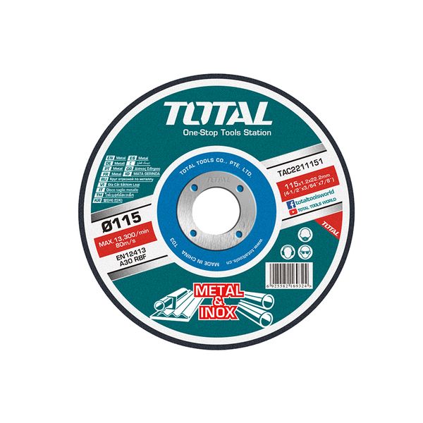 Total Tools 21Pcs 115mm Abrasive Metal Cutting Disc 1.2mm