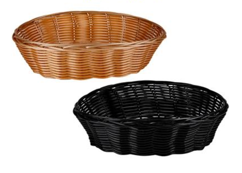 Woven Plastic Basket - 26x15x8cm - Set of