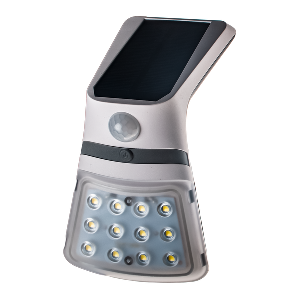 Flash 1W Solar LED Wall Light In Pixie Style- White