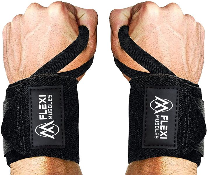 Flexi Muscles - Wrist Wraps For Weightlifting (Set of 2).