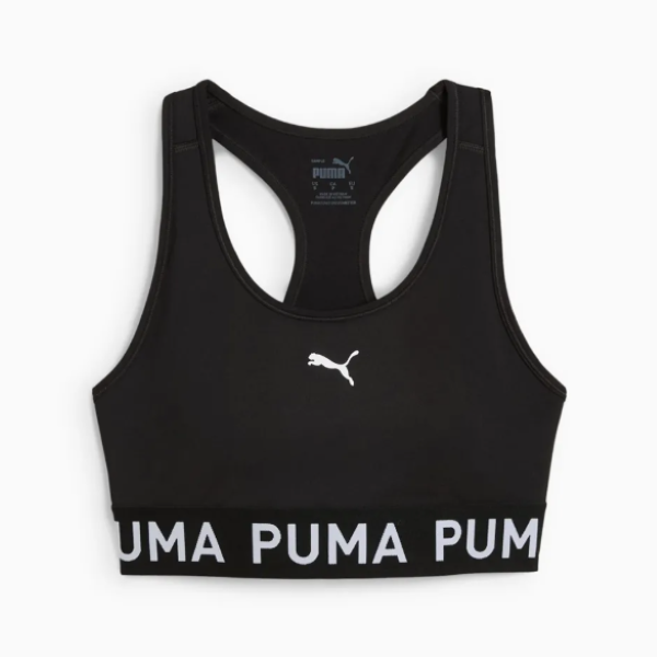 Puma Women's 4Keeps Essentials Elastic Training Sports Bra - Black