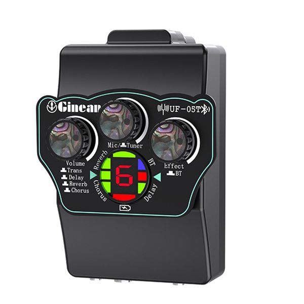 Ginean UF-05T Guitar Resonance Pickup Built-in Reverb Chorus Delay Effect