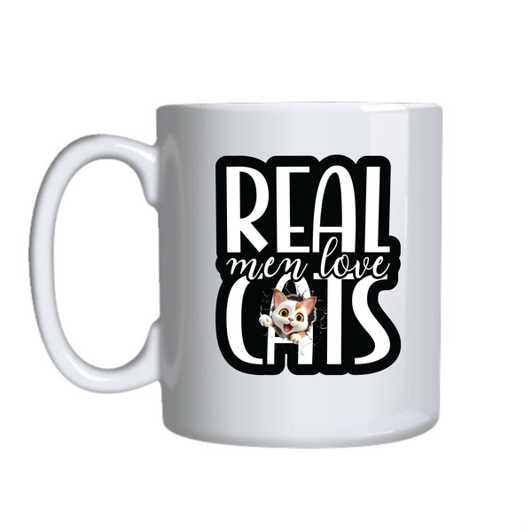 Men Love Cats Mugs for Cat Lovers Funny Graphic Design Birthday Present