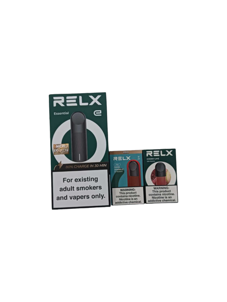 RELX Essential Black Kit with 2 Pods - 670mA