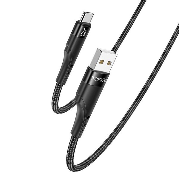 YESIDO CA109C 3m 2A USB to USB-C / Type-C Charging Data Cable - Black