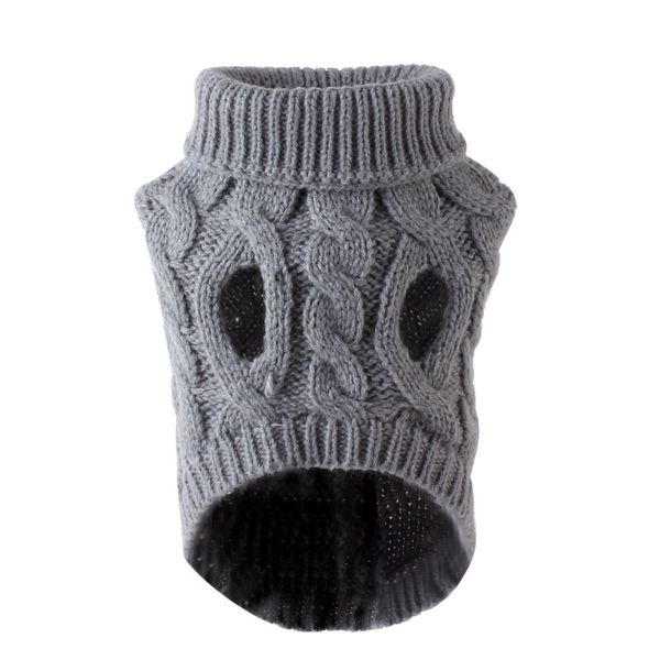 Solid Color Knitted Pullover Suitable For Spring Autumn Winter Pet Clothing
