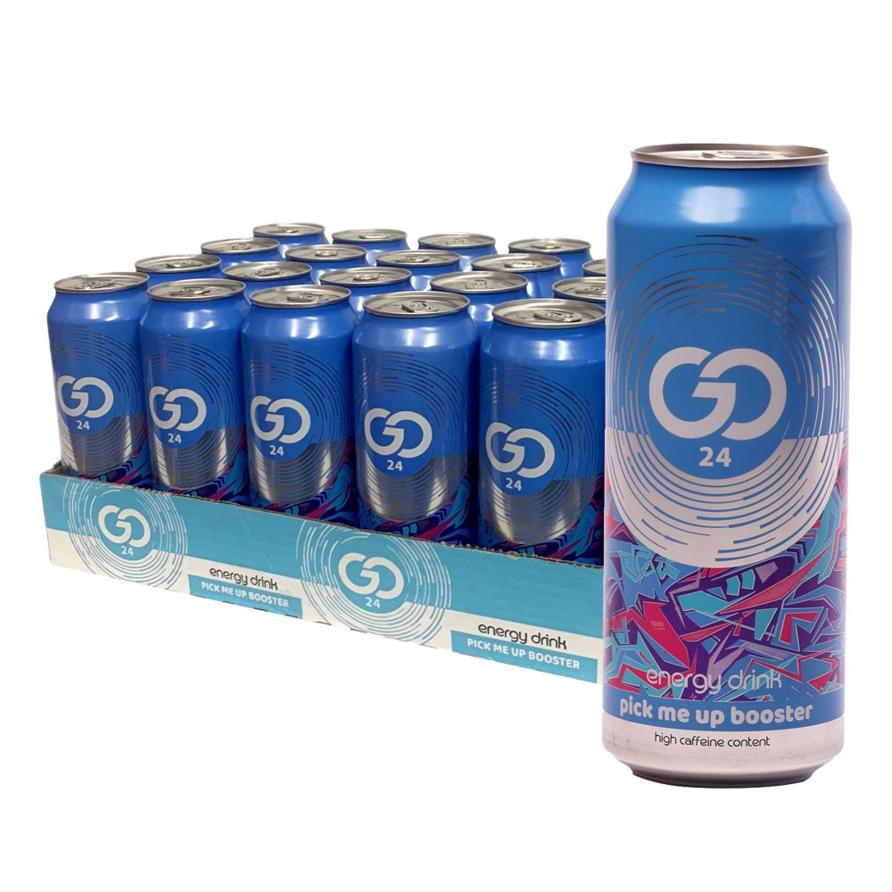 GO24 Energy Pick Me Up Booster 24 x 500ml Shop Today. Get it Tomorrow