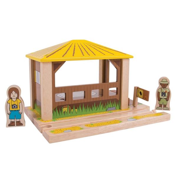 BigJigs Rail Safari Outpost Wooden Train Set Expansion Pack
