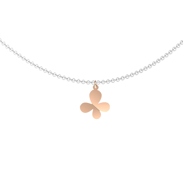Solid Butterfly Pendant in 9ct White Gold - Jack Friedman Jewellers