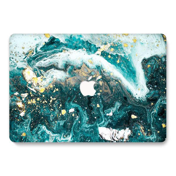 Green Sea Marble Macbook Case for New Air 13'' 2018 Model