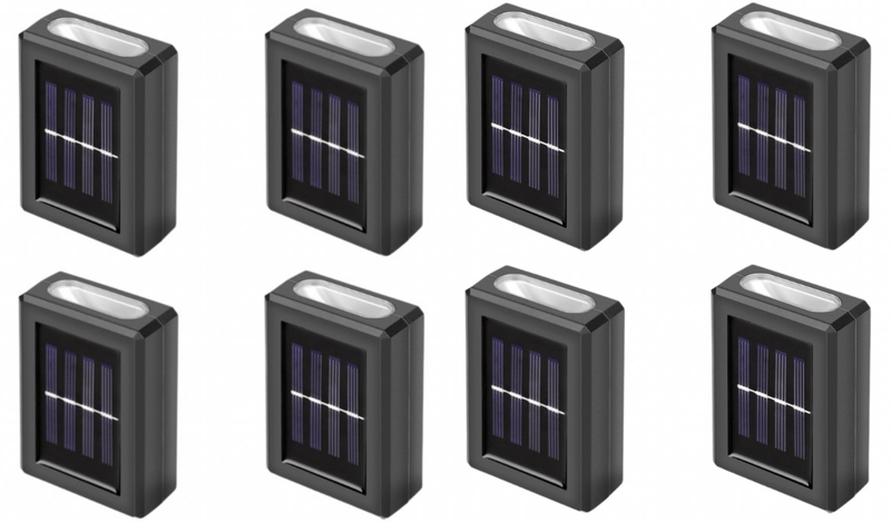 Gadget Boost Wall Sensor Solar Decorative Light - 8 Pack - Warm White