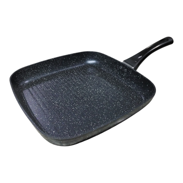 Grill Pan 28cm Black Non Stick Granite Coating Induction Base