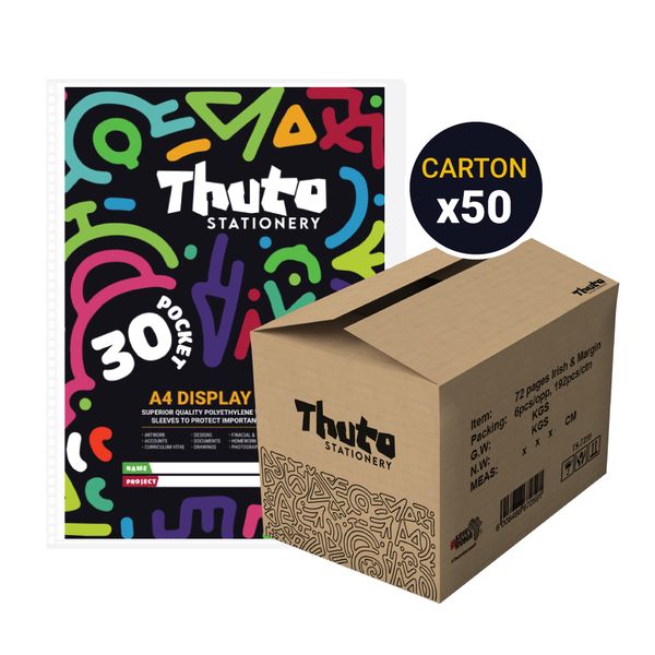 Thuto A4 Display File 30 Pocket (50 Pcs Carton) - Classic Edition