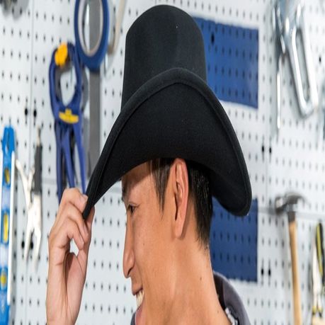 PELO Mens Summer Hats/Sunscreen Male Summer Folding Cowboy Hat for Unisex  Black