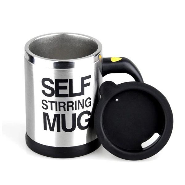 Self-Stirring Mug Made of Insulated Stainless Steel-Silicone Sealing ;400ml