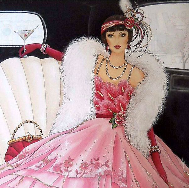 Diamond Painting SQ DIY Kit_50cm x 50cm–Lady Illustration MP023