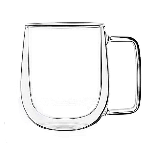 High Qaulity Premium Double Walled 300ml Clear Glass Cup