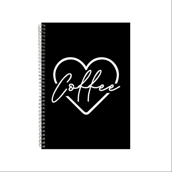 Coffee Heart Notebook Gift Idea A4 Notepad Pad 36