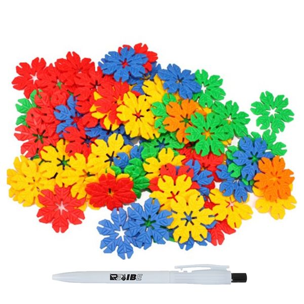 Educational Kid Learning Building Puzzle Snowflakes HL6059 With ReVibe Pen