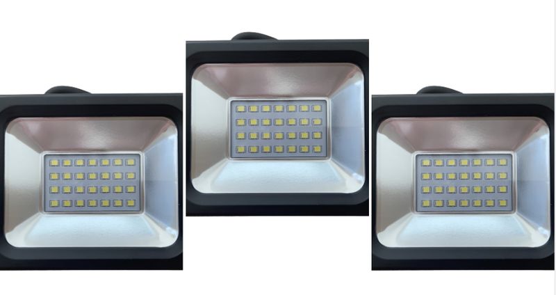 3 LED Flood Light-20W/6500K White Light.1600 lm.IP65 Waterproof