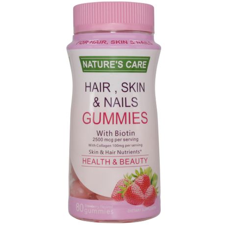 Nature's Care Hair, Skin and Nails Gummies with Biotin & Collagen Image