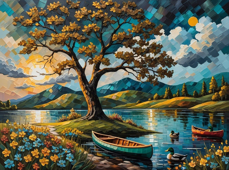 Modern Canvas Wall Art Home Decor - Majestic Tree