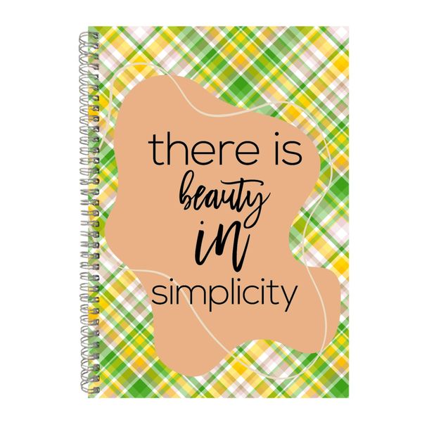 Simplicity A4 Notebook Spiral Lined Motivational Words Graphic Notepad 137