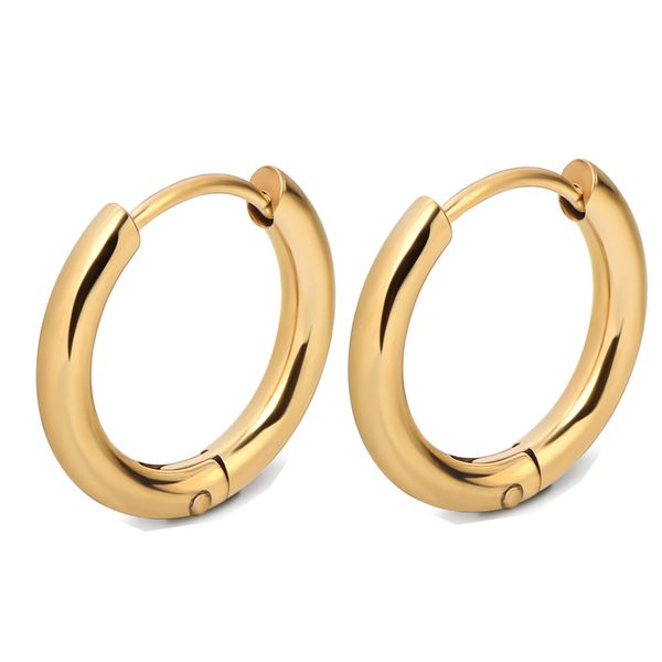 Earrings 18k Gold Plated Stainless Steel Big Hoop Earrings