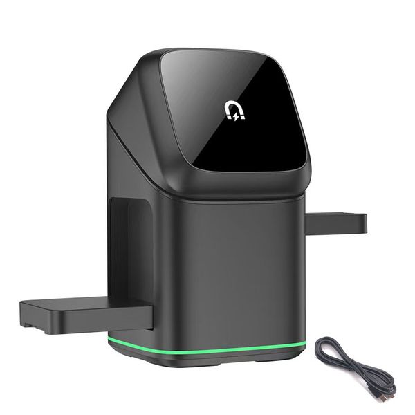 3-in-1 Wireless Charger, Touch Pop Up Charging Station with Strong Magnetic