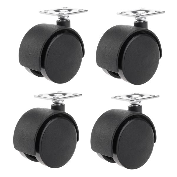 38mm Twin Castor Wheel on Plate - Pack of 4