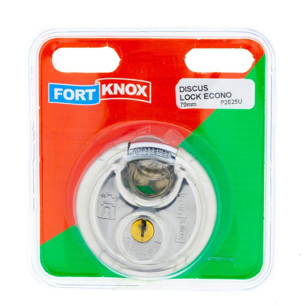 FORT KNOX Discus Padlock Econo Stainless Steel 70mm Q:1 P2E25