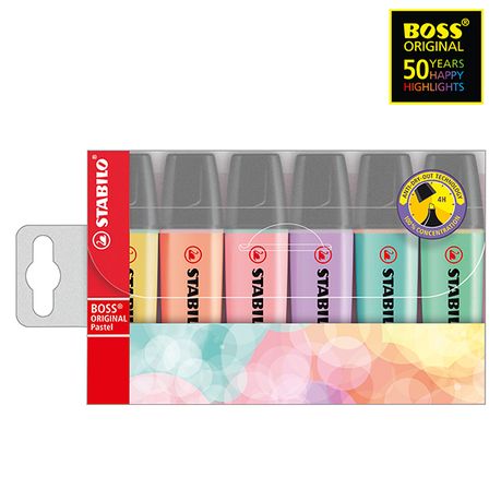 STABILO BOSS ORIGINAL NatureCOLORS - Pack of 6 - Assorted Colours, 70/6-2-2