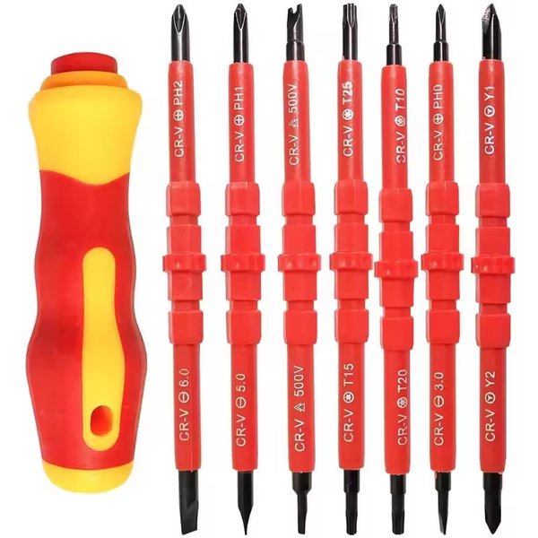 8-in-1 Insulated Screwdriver Set - Replaceable Magnetic Screwdriver