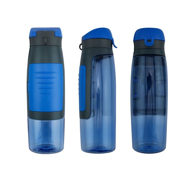 Blue Reusable Plastic Water Bottle With Storage 750ml