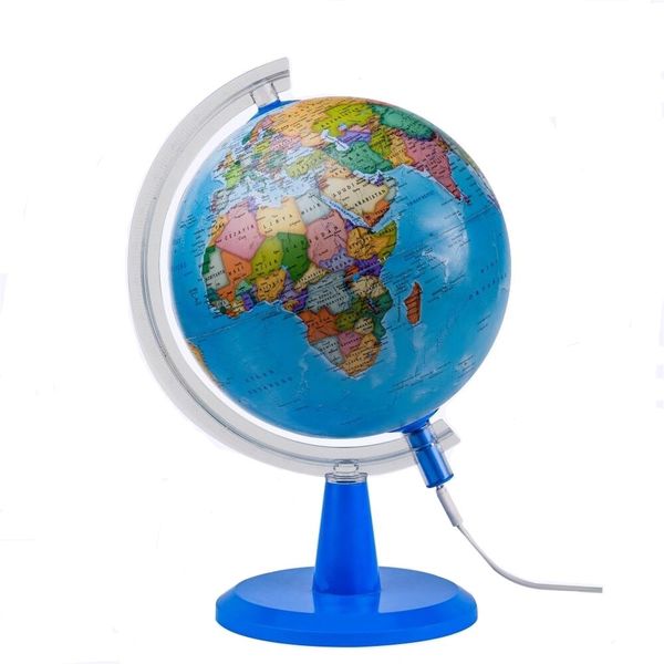 Gurbuz Illuminated Modern Political World Globe 26cm