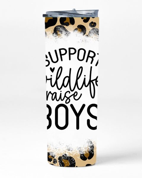 Support Wild Life 20oz Insulated Skinny Tumbler Sublimation With Straw 015