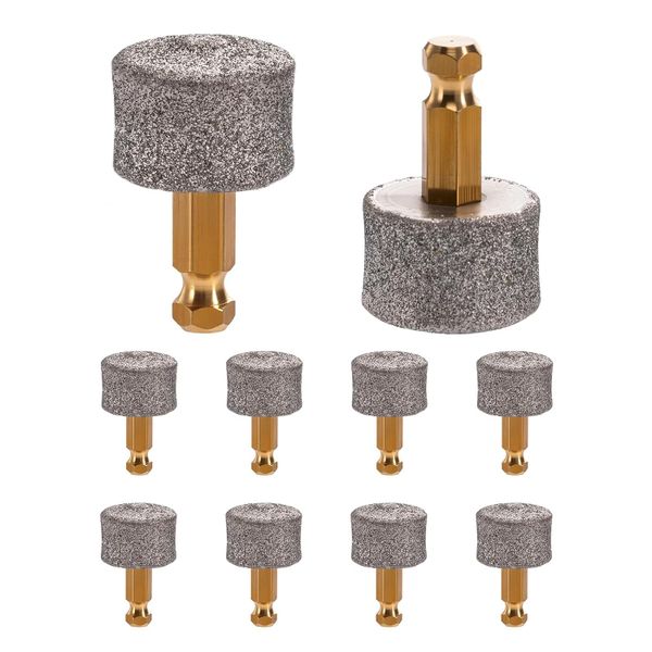 10-Pack Dog Nail Grinder Replacement Heads, Diamond Tip for Pet Trimmer