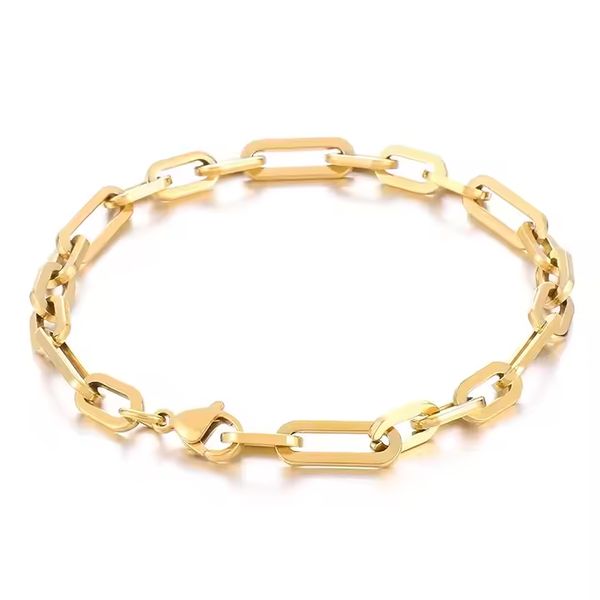 Paperclip Bracelet Gold image