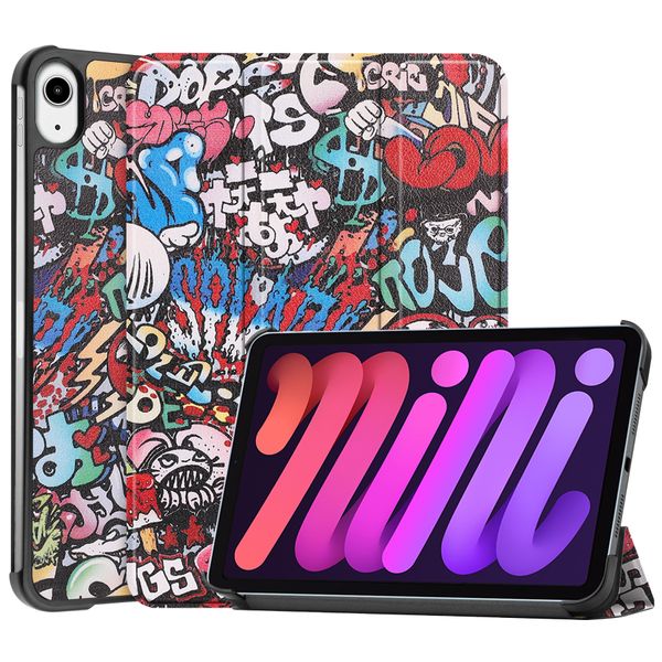 Mini Tri-fold Painted Protective Case Compatible with iPad mini 7 (2024