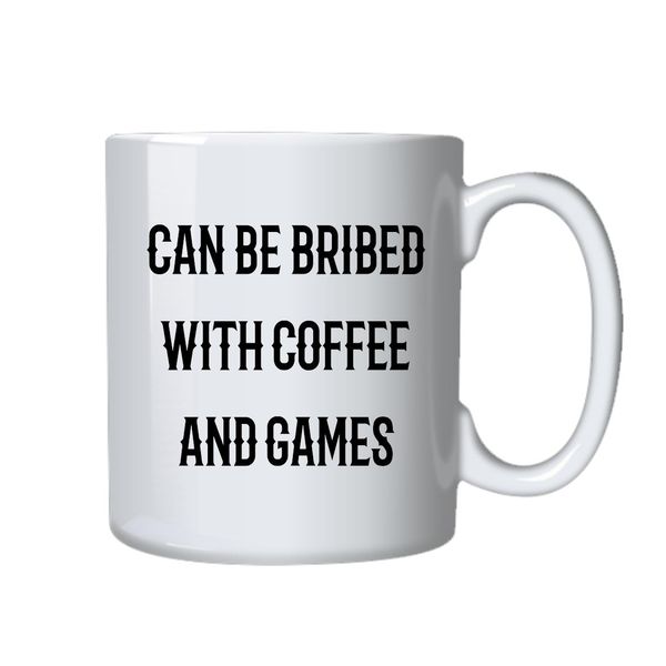 Coffee and Games Mug - Best Funny Novelty Cup - Ideal Gift Idea