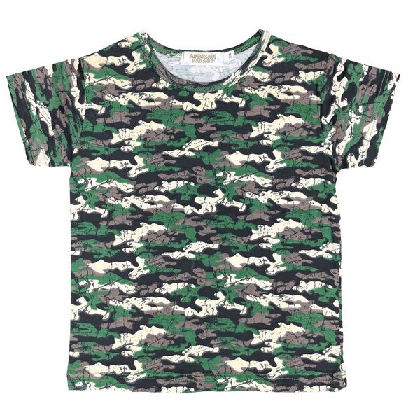 Camouflage Glow in The Dark Short Sleeve 100% Cotton T-Shirt - African Safari