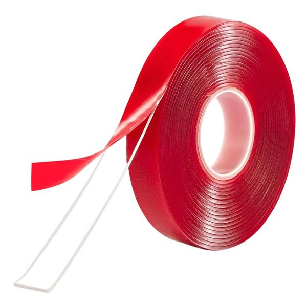 Heavy Duty Double Sided DIY Transparent Tape - Size: 15mm x 5m - 5 Pack