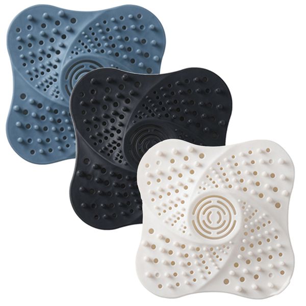 Home Anti-blocking Hair Catcher Plug Filter Shower Floor Drain Set of 3