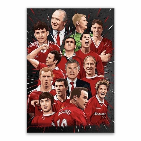 Man United Legends Collage Poster - A1