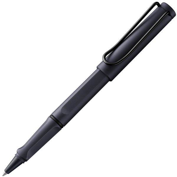 LAMY safari steel black rollerball pen