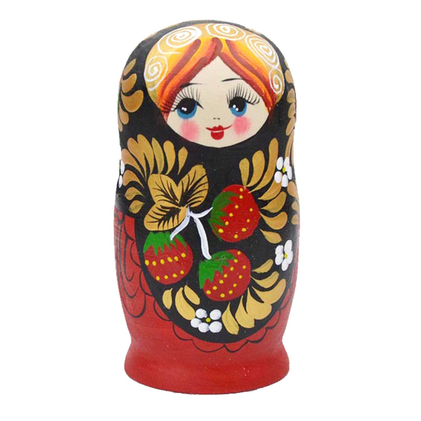 5Pcs Matryoshka Dolls Nesting Dolls Handmade Cute Wood